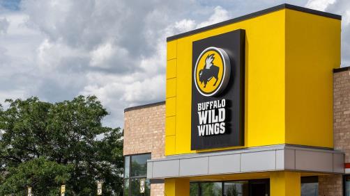 Exterior of a Buffalo Wild Wings chain restaurant