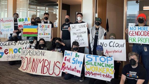 “谷歌人反对种族灭绝”:科技巨头下令逮捕抗议与以色列签订合同的员工